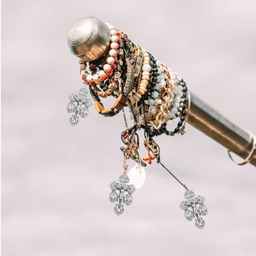 12 Pcs Crucifix for Rosary Making Bulk Pack,St Benedict Medal,Rosaries Catholic and Pardon Crucifix Rosary Parts