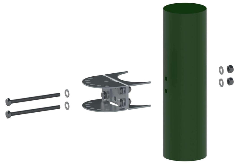 Ghost Controls AX4R Round Post Adapter Brackets to Adapt to 4 inch Round Steel Posts for Automatic Gate Opener Systems