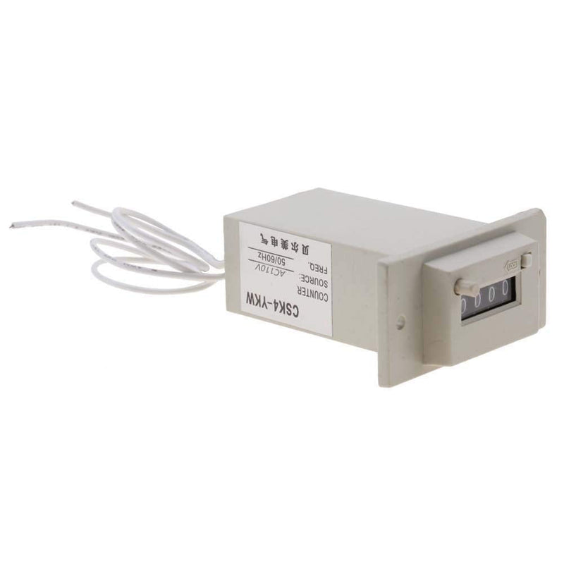 [Australia - AusPower] - CSK4-YKW 4 Digit Electromagnetic Counter pulse count AC110V / AC220V / DC24V(AC 110V) AC 110V 