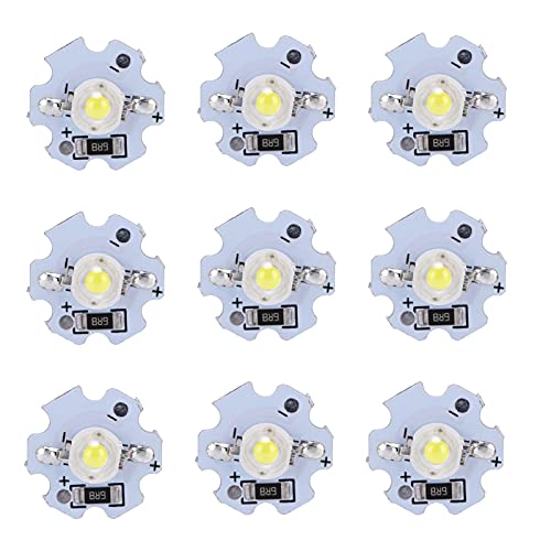 LED Lamp Beads Pack of 25 1W 200LM 5V Pure White for DIY Lighting Fixtures Torches High Performance LEDs for DIY Projects