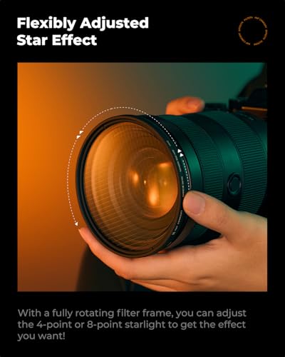 K&F CONCEPT 55mm Variable Star Starburst Filter 4 8 Points