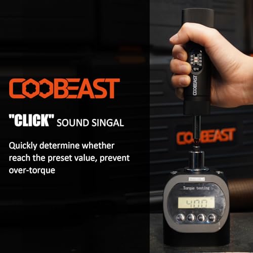 coobeast 13Pcs Preset 1/4” Drive Torque Screwdriver with S2 Bits 13 PCS