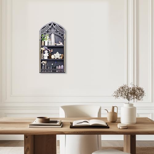 Trinket Shelf, Gothic Decor for Wall, Goth Room Decor, Crystal Display