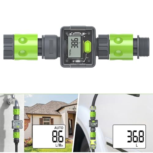 Water Flow Sensor, Portable Digital Water Flow Meter, Outdoor Garden Hose Water Meter For Farmland Irrigation