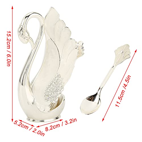 Elegant Swan Flatware Holder, Decorative Kitchen Organizer for Spoons, Forks, Coffee Stirrers, Dessert Utensils Spoon