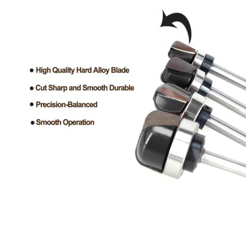SICWOOD 4-piece bowl and tray template router bit set with 1/4-inch shank and carbide-tipped groove bits
