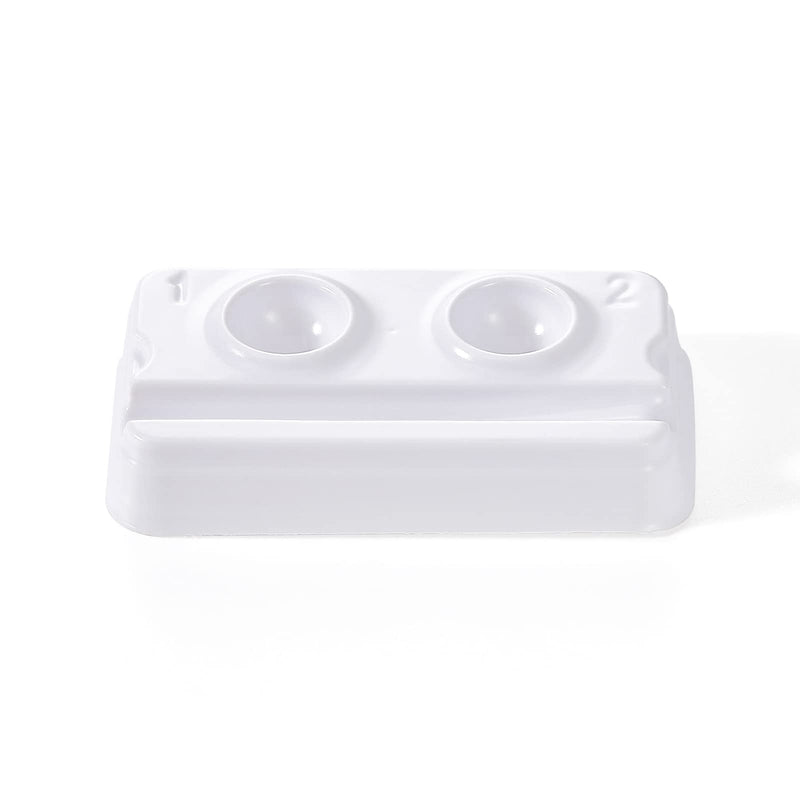[Australia - AusPower] - JMU 200 Pcs Disposable Dental Mixing Well -2 Wells Mini Mixing Trays 