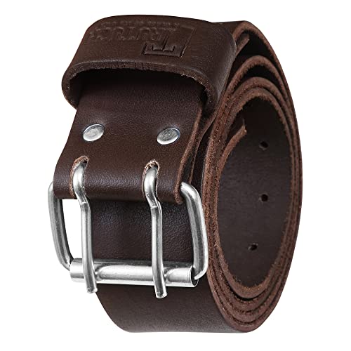 TRUTUCH chocolate leather work tool belt with tool bags and durable belt design