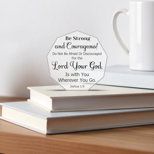 Religious Gift for Christian Acrylic Plaque Inspirational Gift for Women Men Daughter Son Encouragement Graduation Gifts Spiritual Gifts Faith Easter Christmas Bible Verse Prayers Desk Decor Signs Style-7