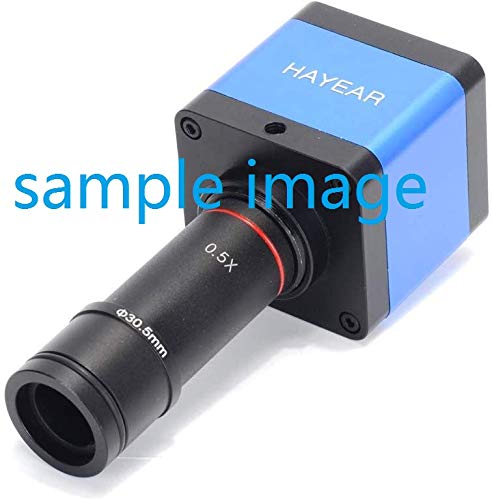 HAYEAR 0.5X Reduction Lens Eyepiece Lens 23.2mm Mounting with 30mm 30.5mm Ring Adapter Applicable for Biomicroscope Stereo Microscope