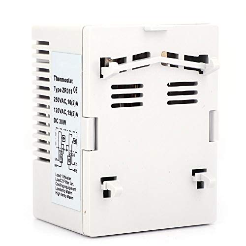 Temperature Controller, PC Temperature Controller Switch Open/Close Supports 12-250V Wide Voltage Input Adjustable Mechanical Thermostat 0-60 ZR011(ZR011)
