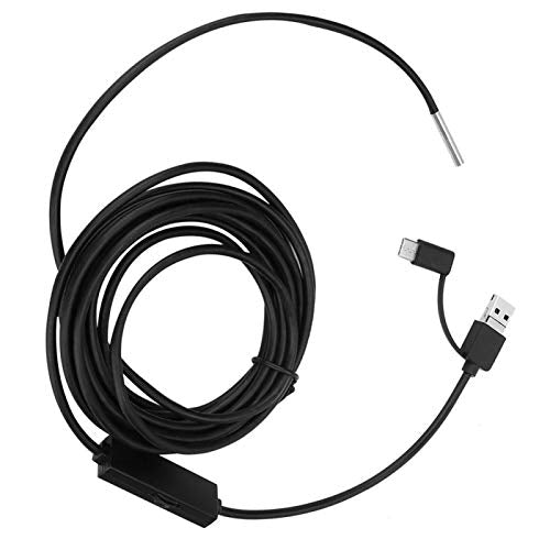 Endoscope Camera with Light, Waterproof Endoscope Camera Type-C USB, Lens High Definition for Smartphone Tablet Device (5 m Snake Cable)