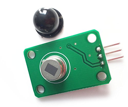 DollaTek 2pcs Pyroelectric Infrared Sensor Human Body Detecting PIR Motion Sensor Module for Arduino MCU 011050 Black Optical Lens
