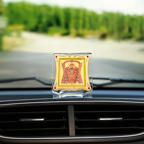 Shree Balaji Idol – Lord Venkateswara Statue for Car Dashboard, Home Temple, Office Desk, Hindu Lord Tirupati Balaji God Figurine Showpiece, Spiritual Décor & Devotional Gift
