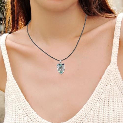 YFN Saint Michael Cross Necklace for Women Men Sterling Silver Religious Protector Pendant St Michael Archangel Jewelry Gifts