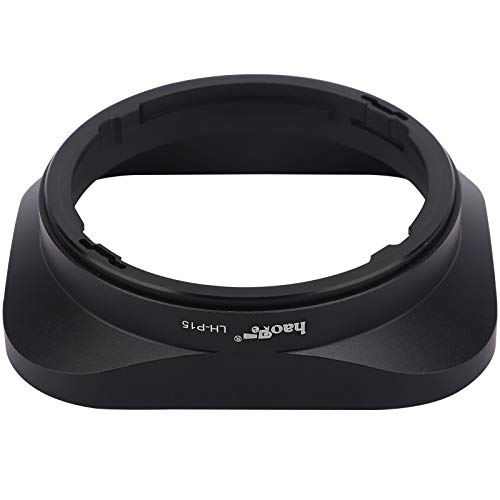 Haoge LH-P15 Square Metal Lens Hood for Panasonic Leica DG SUMMILUX 15mm f/1.7 ASPH Lens 15MM F1.7