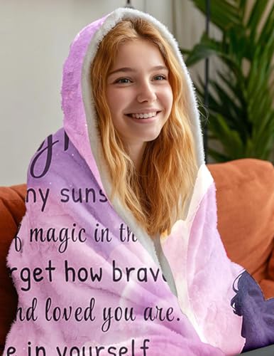 Daughter Gifts from Mom and Dad, Daughter Hooded Blanket Gift from Mother