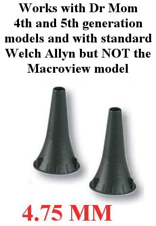 [Australia - AusPower] - 120 Large Diameter Specula for 4th and 5th Generation Doctor Mom Otoscope Perfect for Adults & Older Children Important- NOT for Dr Mom 3rd Gen and Original otoscopes. 