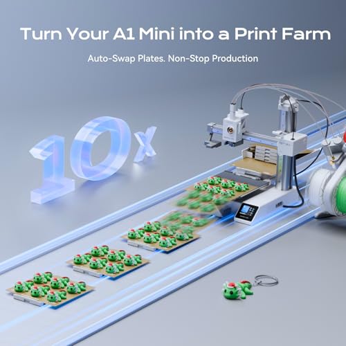 Chitu Systems PlateCycler C1M for Bambu Lab A1 Mini 3D Printer, Automatic Build Plate Changer, Multi Plate System, Hands-Free Batch Printing, Easy 3D Printer Accessories & Upgrade (4Pcs Build Plate) 4Pcs Build Plate
