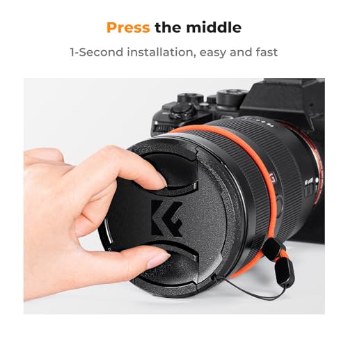 K&F CONCEPT 52mm 4-in-1 Center Pinch Lens Cap Cover + UV/CPL/ND Lens Filter Kit (3 Pieces)