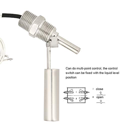 [Australia - AusPower] - Liquid Water Level Float Sensor, Liquid Level Float Sensor Switch, Side Mounted Water Floating Sensor Switch, 304 Stainless Steel 1/2NPT Male Thread DC0-110V 