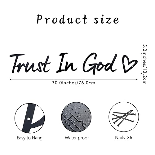 Trust in God Wall Decor Faith Scripture Art for Home Christian Gift Signs