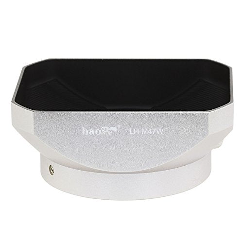Haoge LH-M47W Metal Lens Hood Shade for Olympus M.ZUIKO Digital ED 12mm f2 12 2 Lens Replaces LH-48 Silver