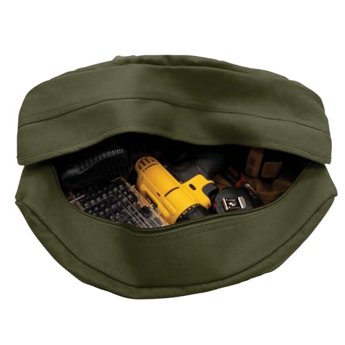 Rothco olive drab canvas tanker style tool bag with heavy-duty handles and spacious multipurpose gear compartment