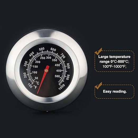 [Australia - AusPower] - 2PC3 Face 1000F Thermometer Temperature Gauge BBQ Barbecue Charcoal Grill Smoker 