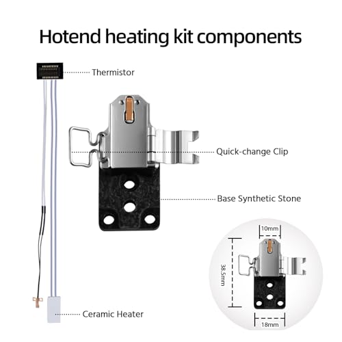 IdeaFormer A1/A1 Mini Hotend Heating Assembly Kit for Bambu Lab, Heat-Resistant Insulation A1 Mini Hot End Heating Element Kit for Bambu Lab A1/A1 Mini Combo Accessories