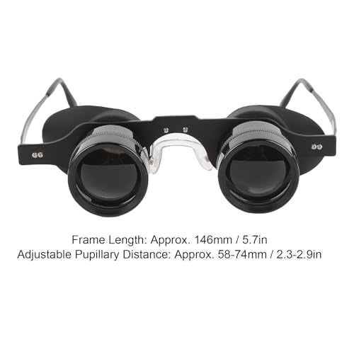 Hands Binocular Glasses for Fishing, 10x Zoom Opera Glasses HD Magnification with Coating, Independent Eye Focus & Anti - Glare