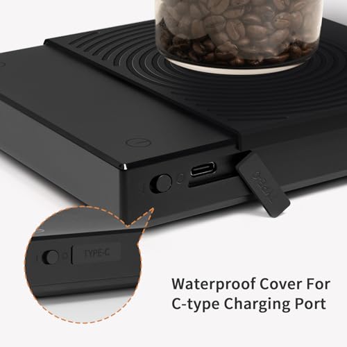TIMEMORE Black Mirror Basic 2 Coffee Scale, Pour-Over Drip Scale with Water Flow Rate and Timer Function, Free Switching of Ounce/kg Units, Digital Scale for Kitchen/Baking/Cooking Basic 2.0 Black