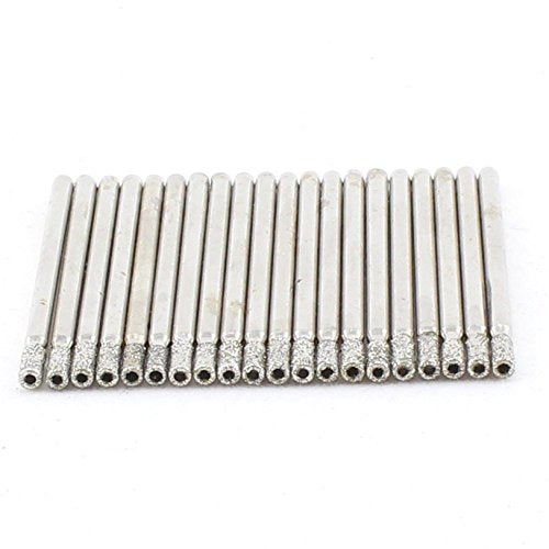 [Australia - AusPower] - JINGLING 2.5mm 3/32" inch Diamond Small Drill Bit Hole Saw Masonry Tools for Glass Tile Stone Pack of 20Pcs 2.5mm(3/32 inch) 