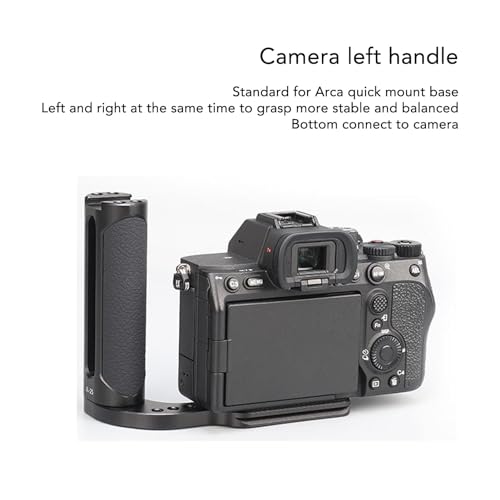 Camera Universal Side Handle Grip, Cold Shoe Mount, Ergonomic Design for DSLR and Mirrorless Cameras