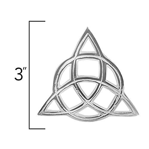 Incense Garden Altar Tile Silver Plated Cut - Pack of 2 - (Triquetra) - 3 Inches Triquetra