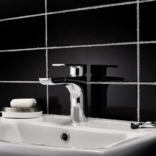 Black glitter grout additive 100g by v1rtus for adding sparkle to tile grout
