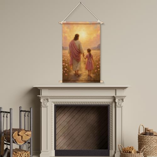 XIPLUM Christian Jesus Walking Wall Art Follow Me Jesus Wall Decor