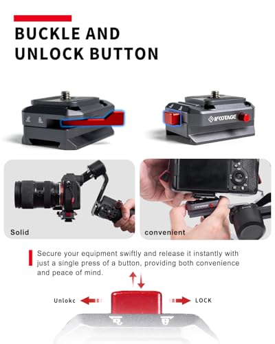 IFOOTAGE Mini Quick Release Set Aluminium Alloy for Camera Stabilizer,DSLR,DJI's RS3 mini,RS4 Pro,RS4,RS3 ProRS3,RS2,RSC2,Q38 RS Mini DJI QR Plate Q38 RSMini