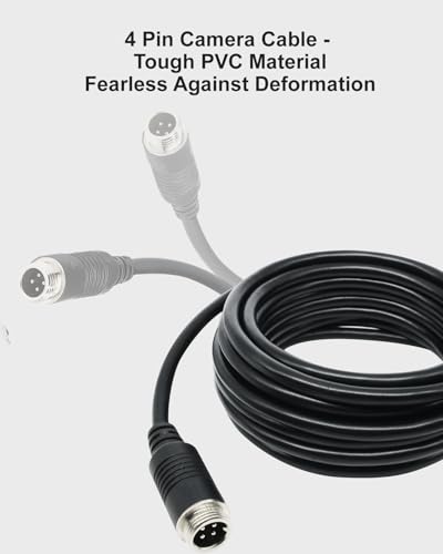 4 Pin Camera Extension Cable Backup Camera Extension Cord 65FT/20M
