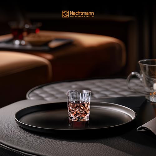 Nachtmann Noblesse Collection - Set of 4 Premium Crystal Clear Shot Glasses, 2-Ounce Capacity - Perfect for Whiskey, Tequila, Vodka - Dishwasher Safe 1.9 Ounces