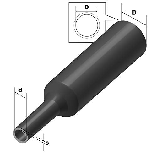 ISOLATECH Heat Shrink Tubing, Diameter 20 mm x 1 m, Red, without Adhesive, Shrink Ratio 2:1, Polyolefin, UV-Resistant and Unlabeled, Sold by the Metre for Insulating Cables and Soldered Connections | Sold by the metre, polyolefin, for insulating cables...