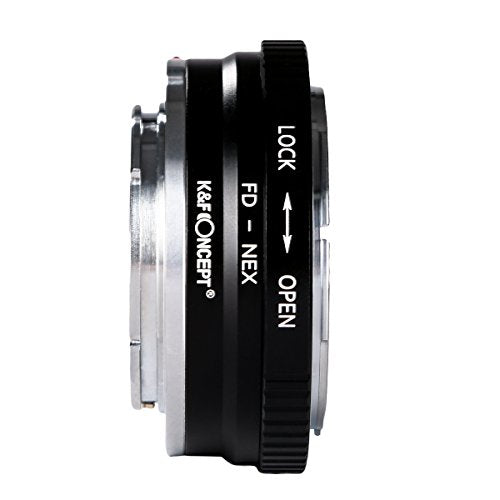 K&F Concept Lens Mount Adapter FD to NEX Copper Adapter Compatible with Canon FD FL Lens to NEX E-Mount Camera