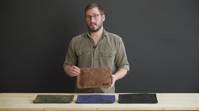 Readywares 4-pack of small waxed canvas zipper pouches for organizing tools and accessories