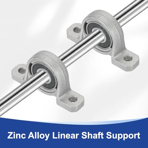 sourcing map Pillow Block Bearing 1" (25mm) Bore Vertical Zinc Alloy Steel Mounted Flange Pillow Block Self-Alignment Insert Bearings Housing for Machinery Power Agriculture Pack of 2 25mm