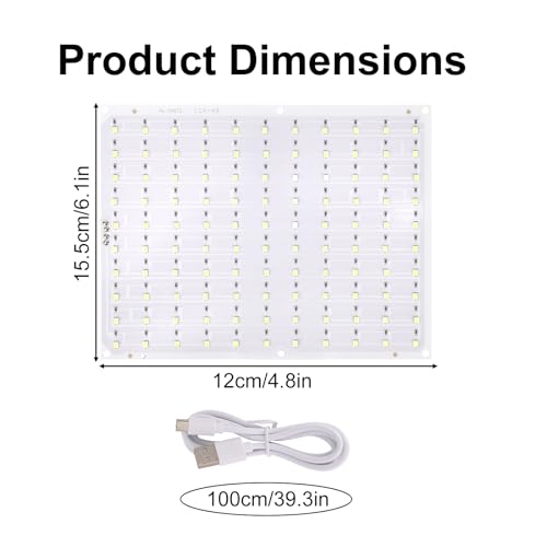 5pcs CMYK LED Backlight Board for Bambu Lab, 15.5x12cm/6.1x4.72 Inch Led Backlight Board with Power Cord Replacement PCB Accessories Compatible with Bambu Lab 3D Printer