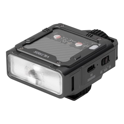 VILTROX TTL Flash for Canon, 26W/s 1800mAh On Camera Flash for Canon, Rechargeable Small Flashlight for Camera, GN16 Mini Flash, 1s Recycle Time, with Softbox (Spark Z3-C, Gray)