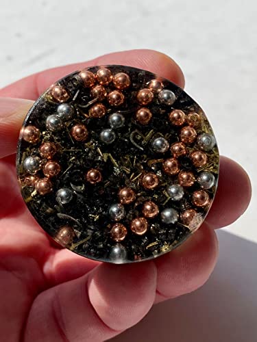 Shungite Single Crystal Small Tower Buster Orgone Generator Energy Accumulator PERFECT GIFTING TOOL! Orgonite Many Beautiful Ingredients!(Shungite) Shungite