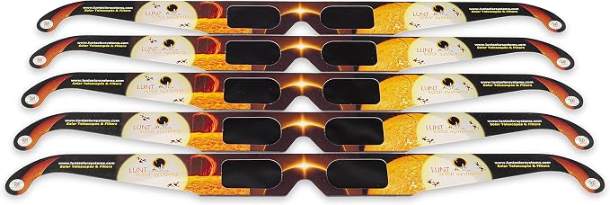 Solar Eclipse Glasses (Pack of 5) CE & ISO Certified