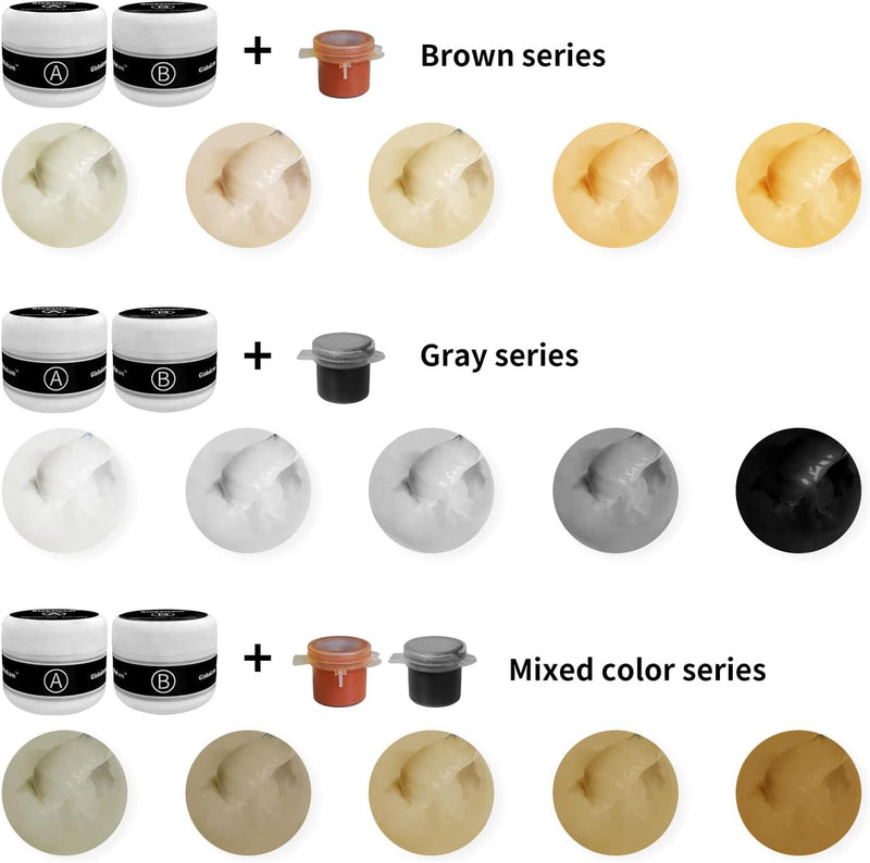 Fiberglass Tub Repair Kit (Color Match), Porcelain Sink, Fiberglass Shower and Acrylic Bathtub Repair Kit White, Quick to Fix Cracks, Chips, Dents, Holes on Bath Tub & Toilet, Almond/Biscuit/Bone