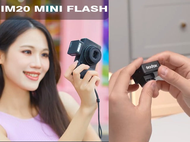 Godox Flash iM20 Mini Camera Flash - GN10/470 mAh/Type-c Charge/440 Full-Power Flashes/3s Recycle Times/5 Power Levels/Manual, Camera Flash for Sony zve10/Sony zv1/Sony a7iii/Fujifilm f1 etc. S